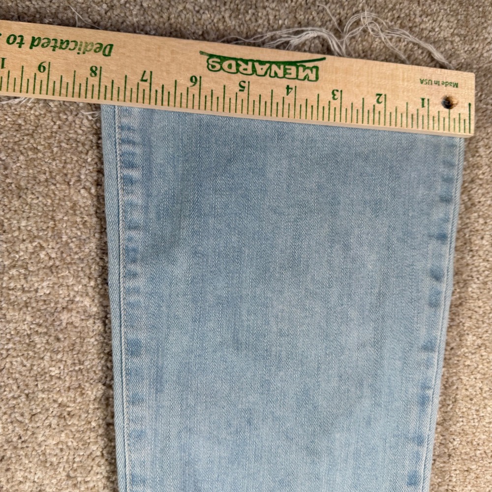 Paige Rory Crop Flare Jeans Women Size 30 Light Wash Distressed Raw Hem READ - Picture 8 of 11